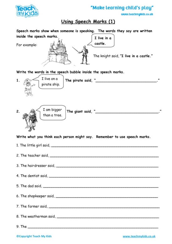 Using Speech Marks 1 KS2 Spelling Punctuation PDF